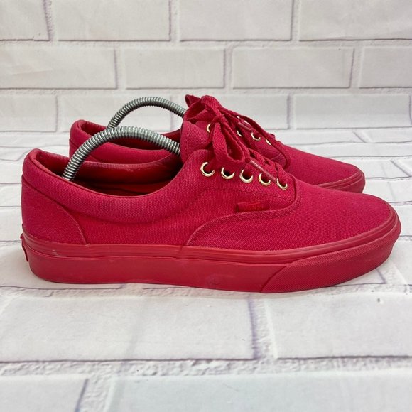 Vans Other - VANS All Red Canvas low top Skate Shoes